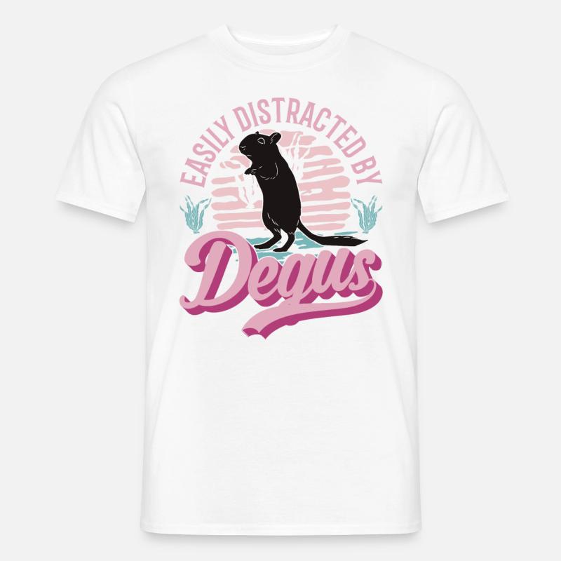 Degu Geschenk Strauchratte Walddegu - Männer T-Shirt - Weiß
