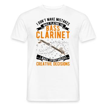 Bass Clarinet Creative Choices - Men's T-Shirt - white - Front - AI Model Male 178 dark (178cm)