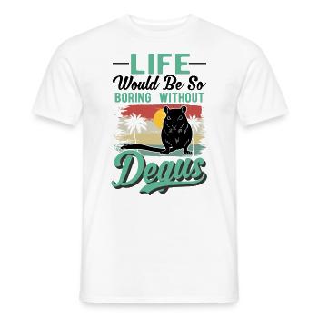 Degu Cadeau Arbuste Rat Forest Degu - T-shirt homme - blanc - Devant - AI Model Male 178 dark (178cm)