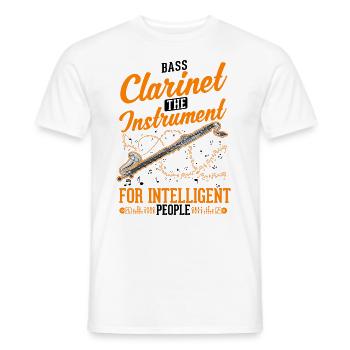 Clarinette basse cadeau Clarinettiste basse - T-shirt homme - blanc - Devant - AI Model Male 178 dark (178cm)