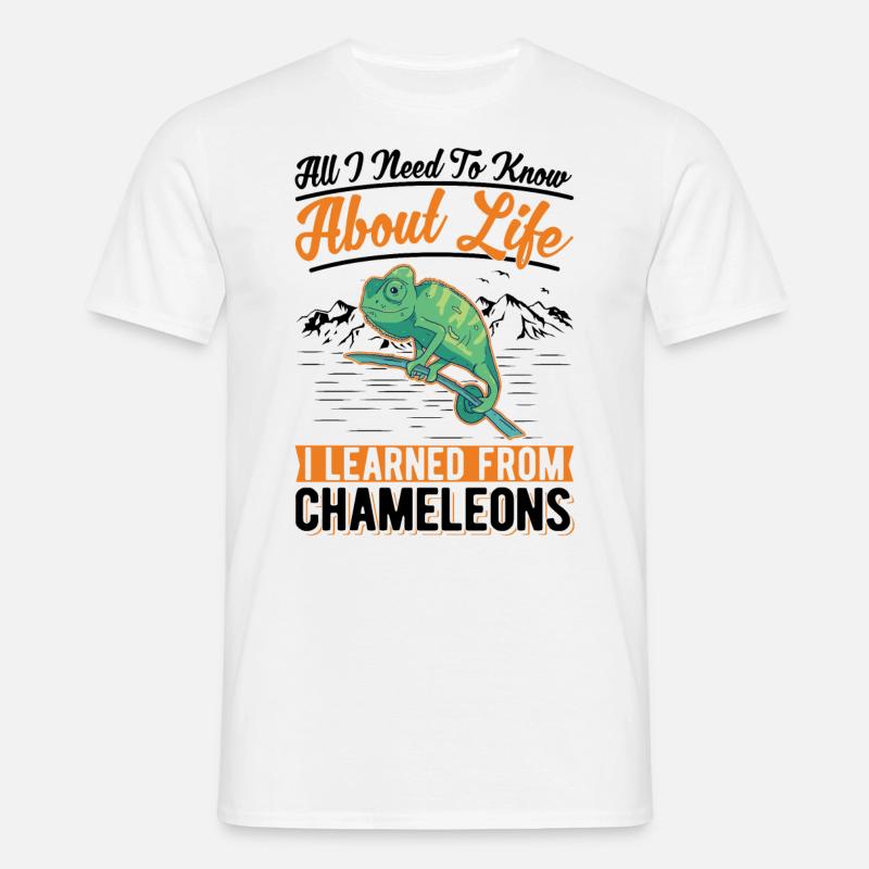 Chamäleon - Männer T-Shirt - Weiß
