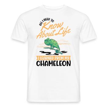 Caméléon Cadeau Caméléon - T-shirt homme - blanc - Devant - AI Model Male 178 dark (178cm)