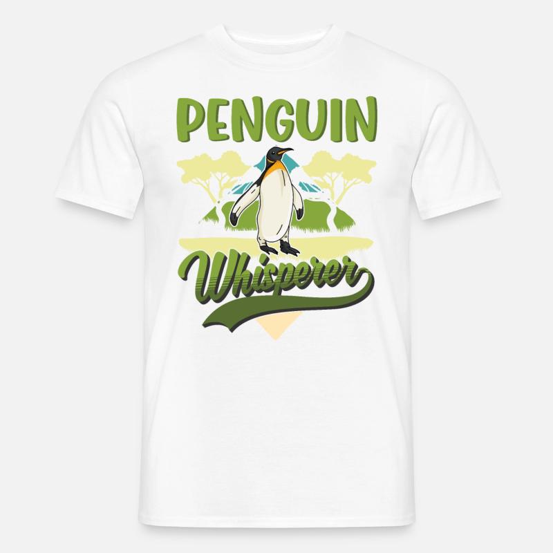 Pinguin Flüsterer Penguin - Männer T-Shirt - Weiß