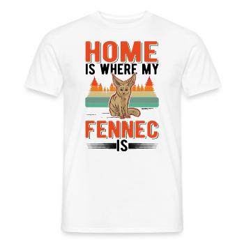 Home is where my Fennek is - Men's T-Shirt - white - Front - AI Model Male 178 dark (178cm)