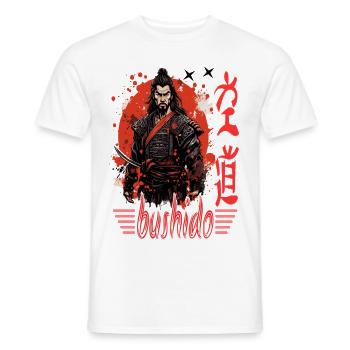 Bushido - Männer T-Shirt - Weiß - Vorne - AI Model Male 178 dark (178cm)