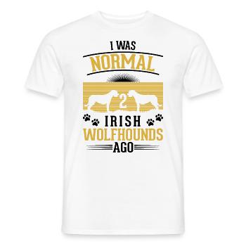 Irischer Wolfshund Irish Wolfhound - Männer T-Shirt - Weiß - Vorne - AI Model Male 178 dark (178cm)