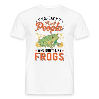 Grenouille cadeau Rainette - T-shirt homme - blanc - Devant - AI Model Male 178 dark (178cm)