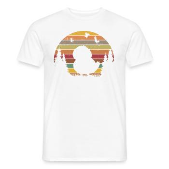 Kakapo Retro Nachtpapagei Vintage - Männer T-Shirt - Weiß - Vorne - AI Model Male 178 dark (178cm)