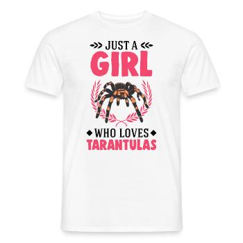 Tarantel Mädchen Tarantula Fille - T-shirt homme - blanc - Devant - AI Model Male 178 dark (178cm)