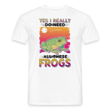 Grenouille cadeau Rainette - T-shirt homme - blanc - Devant - AI Model Male 178 dark (178cm)
