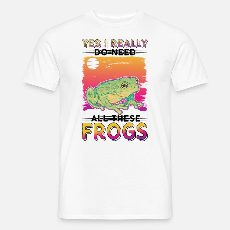 Frosch Geschenk Laubfrosch - Männer T-Shirt - Weiß