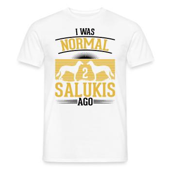 Saluki Chien Lévrier Perse - T-shirt homme - blanc - Devant - AI Model Male 178 dark (178cm)