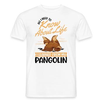Pangolin Cadeau Pangolin - T-shirt homme - blanc - Devant - AI Model Male 178 dark (178cm)