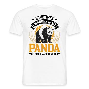 Panda Lover Panda Bear Gift - Men's T-Shirt - white - Front - AI Model Male 178 dark (178cm)