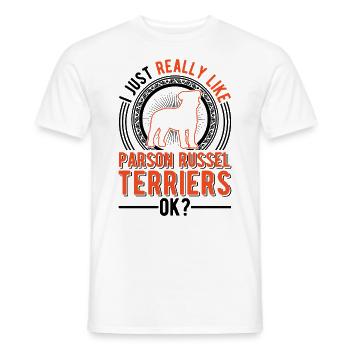 J’aime juste Parson Russell Terrier - T-shirt homme - blanc - Devant - AI Model Male 178 dark (178cm)