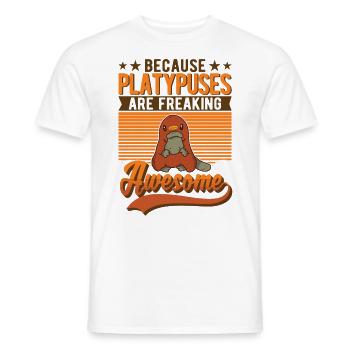 Platypus Gift Platypus - Men's T-Shirt - white - Front - AI Model Male 178 dark (178cm)