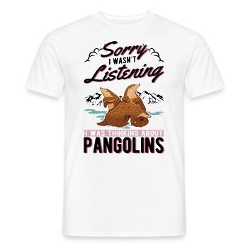 Pangolin Cadeau Pangolin - T-shirt homme - blanc - Devant - AI Model Male 178 dark (178cm)