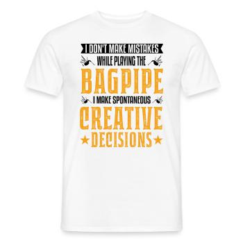 Bagpipes: Creative Choices - Men's T-Shirt - white - Front - AI Model Male 178 dark (178cm)