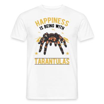 Happiness is being with Tarantulas Tarantel - Männer T-Shirt - Weiß - Vorne - AI Model Male 178 dark (178cm)