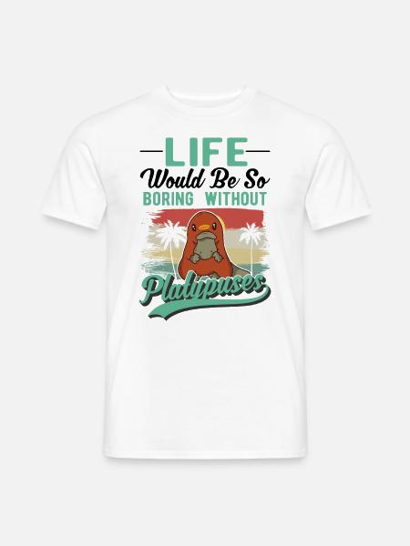 Schnabeltier Geschenk Platypus - Männer T-Shirt - Weiß