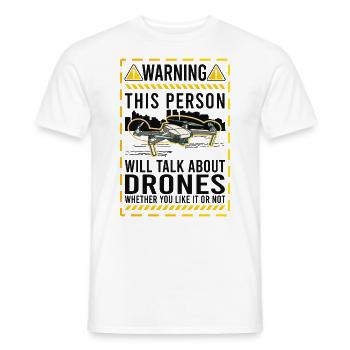 Drone Drone Pilot Quadcopter - T-shirt homme - blanc - Devant - AI Model Male 178 dark (178cm)