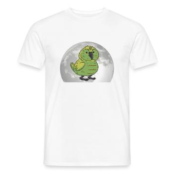 Kakapo Moon Night Parrot - Men's T-Shirt - white - Front - AI Model Male 178 dark (178cm)