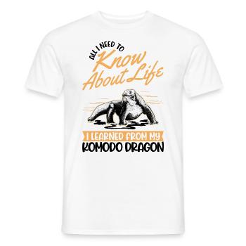 Komodowaran Komododrache Waran - Männer T-Shirt - Weiß - Vorne - AI Model Male 178 dark (178cm)