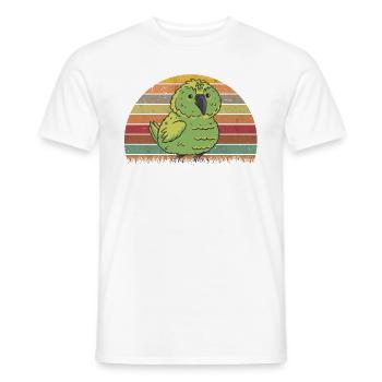 Kakapo Retro Nachtpapagei Vintage - Männer T-Shirt - Weiß - Vorne - AI Model Male 178 dark (178cm)
