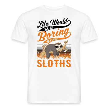 Sloth Gift Sloth - Men's T-Shirt - white - Front - AI Model Male 178 dark (178cm)