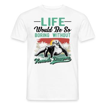 Komodowaran Waran Komododrache - Männer T-Shirt - Weiß - Vorne - AI Model Male 178 dark (178cm)