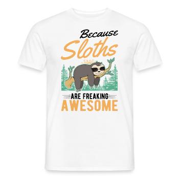 Paresseux Cadeau Paresseux - T-shirt homme - blanc - Devant - AI Model Male 178 dark (178cm)