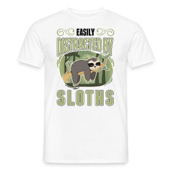 Sloth Gift Sloth - Men's T-Shirt - white - Front - AI Model Male 178 dark (178cm)