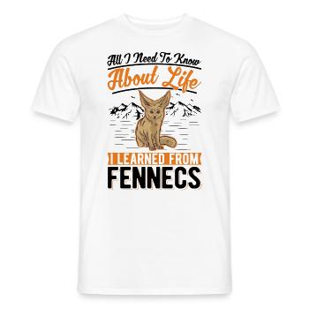Fennek Geschenk Wüstenfuchs - Männer T-Shirt - Weiß - Vorne - AI Model Male 178 dark (178cm)