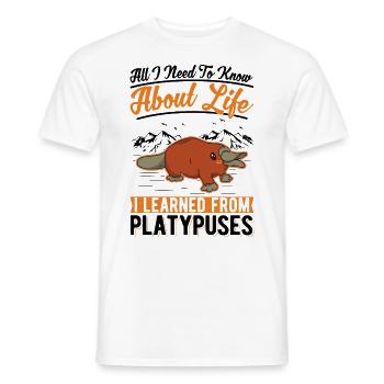 Schnabeltier Geschenk - Männer T-Shirt - Weiß - Vorne - AI Model Male 178 dark (178cm)