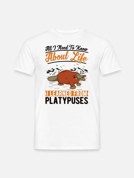 Schnabeltier Geschenk - Männer T-Shirt - Weiß