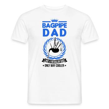 Dudelsack Vater Dudelsackspieler Papa - Männer T-Shirt - Weiß - Vorne - AI Model Male 178 dark (178cm)