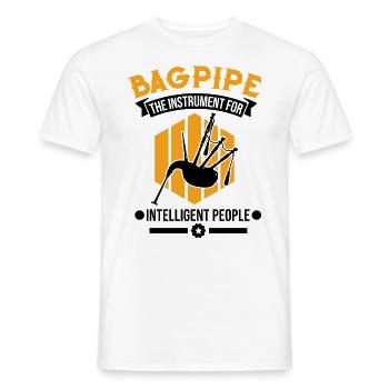 Dudelsack Dudelsackspieler - Männer T-Shirt - Weiß - Vorne - AI Model Male 178 dark (178cm)