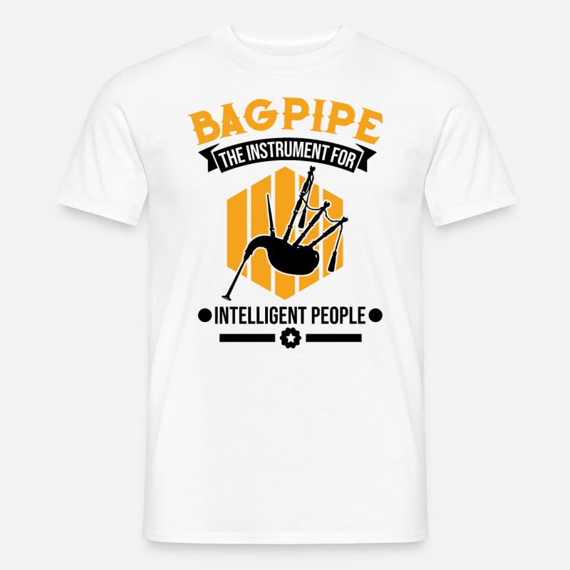 Dudelsack Dudelsackspieler - Männer T-Shirt - Weiß