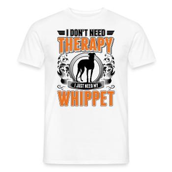 Whipet Hund Therapie Windhund - Männer T-Shirt - Weiß - Vorne - AI Model Male 178 dark (178cm)