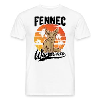 Fennec Whisperer Fennec Renard du désert - T-shirt homme - blanc - Devant - AI Model Male 178 dark (178cm)