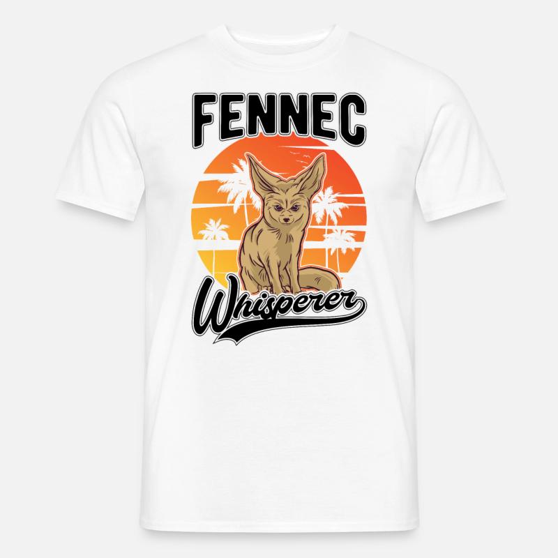 Fennek Flüsterer Fennec Wüstenfuchs - Männer T-Shirt - Weiß
