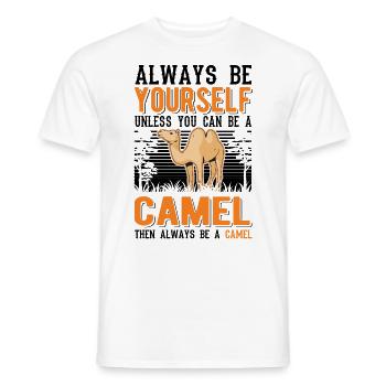Always be yourself Camel Big Camel Camel - Men's T-Shirt - white - Front - AI Model Male 178 dark (178cm)