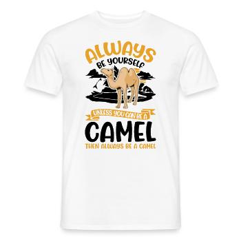 Always be yourself Camel Big Camel Camel - Men's T-Shirt - white - Front - AI Model Male 178 dark (178cm)