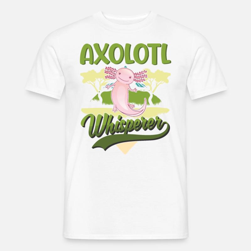Axolotl Flüsterer Axolotl Whisperer - Männer T-Shirt - Weiß