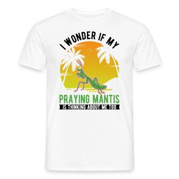 Gottesanbeterin Geschenk Mantis Fangschrecke - Männer T-Shirt - Weiß - Vorne - AI Model Male 178 dark (178cm)