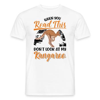 Kangourou d’Australie Kangourou d’Australie - T-shirt homme - blanc - Devant - AI Model Male 178 dark (178cm)
