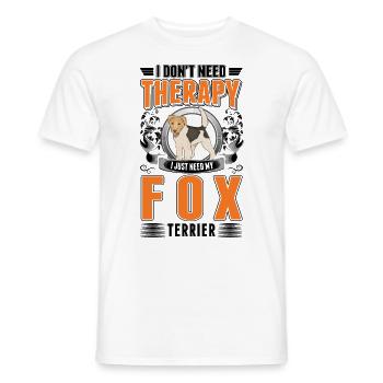 Thérapie Fox Terrier - T-shirt homme - blanc - Devant - AI Model Male 178 dark (178cm)