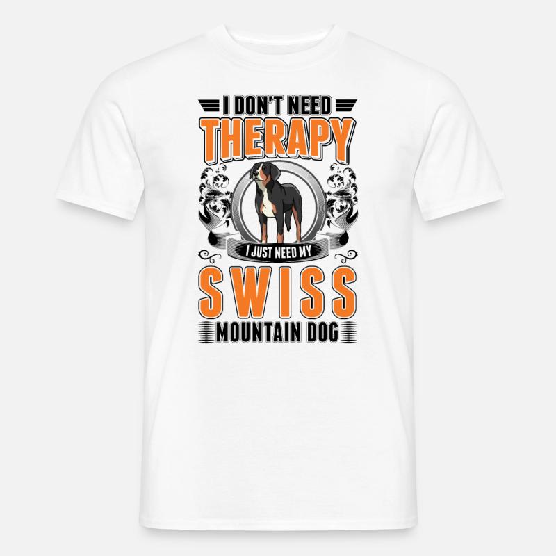 Schweizer Sennenhund Therapie - Männer T-Shirt - Weiß