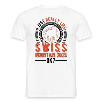 J’aime bien les bouviers suisses - T-shirt homme - blanc - Devant - AI Model Male 178 dark (178cm)