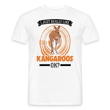 I just like kangaroos ausralia - Men's T-Shirt - white - Front - AI Model Male 178 dark (178cm)